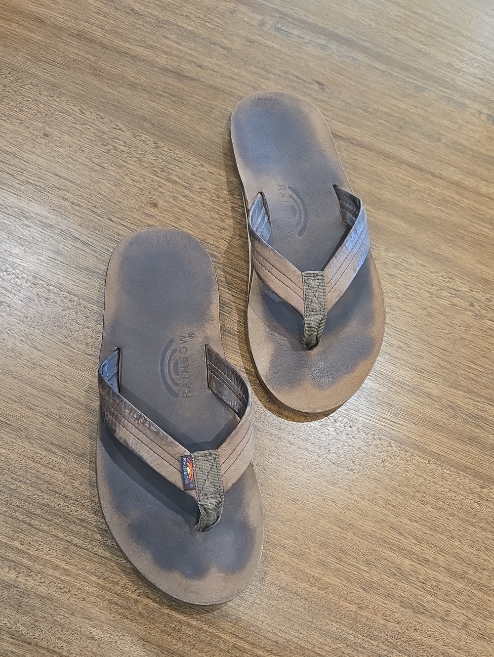 Rainbow Brown Men's Flip-Flop Sandals